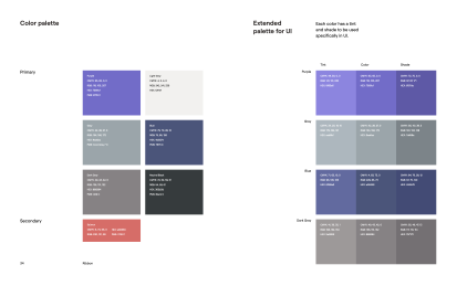 Color palette